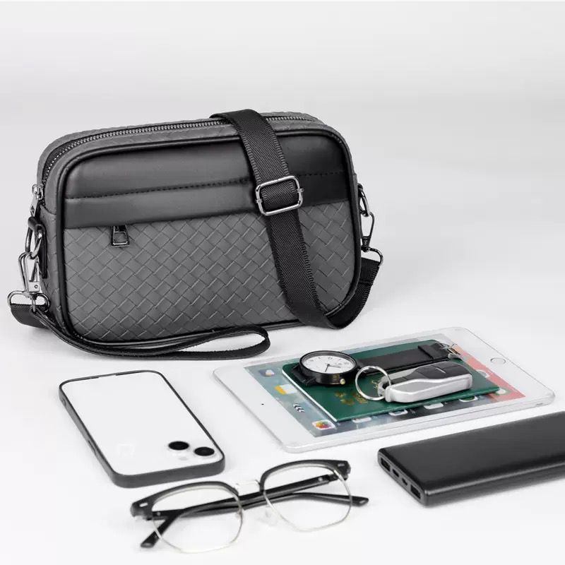 Sacoche en cuire unisexe